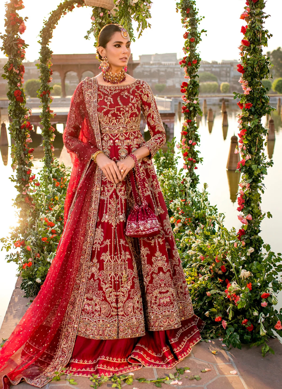 16 Royal Scarlet Bridal Kalidaar