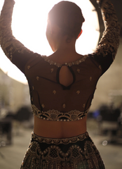 19 Black and Gold Heavily Embellished Bridal Lehenga