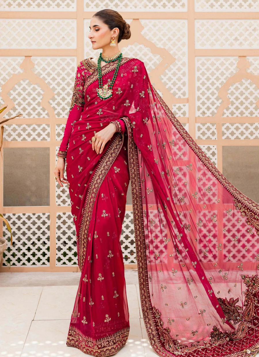 19 Embellished Red Bridal Saree