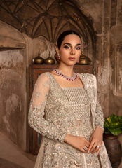 16 Ivory Silver Embellished Bridal Kalidaar