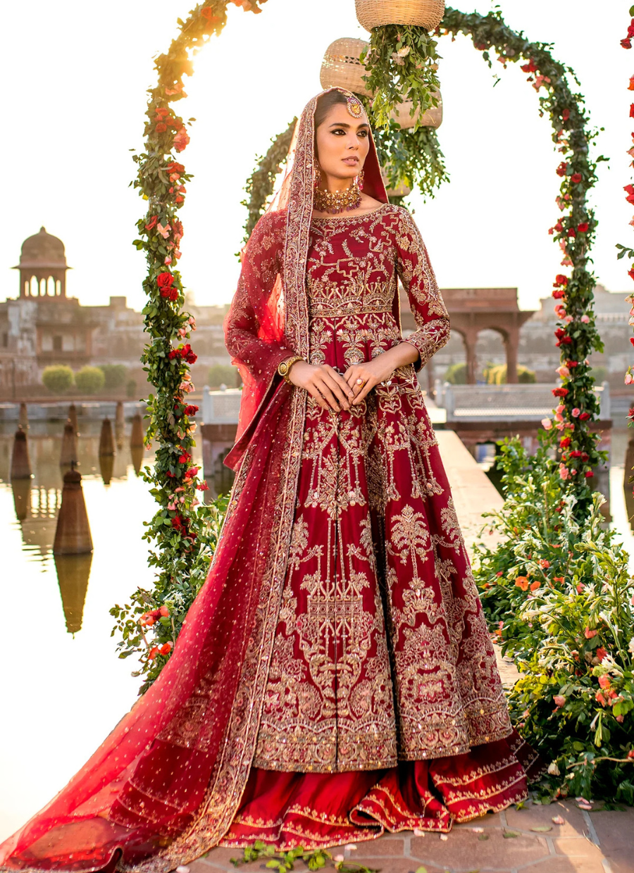 16 Royal Scarlet Bridal Kalidaar