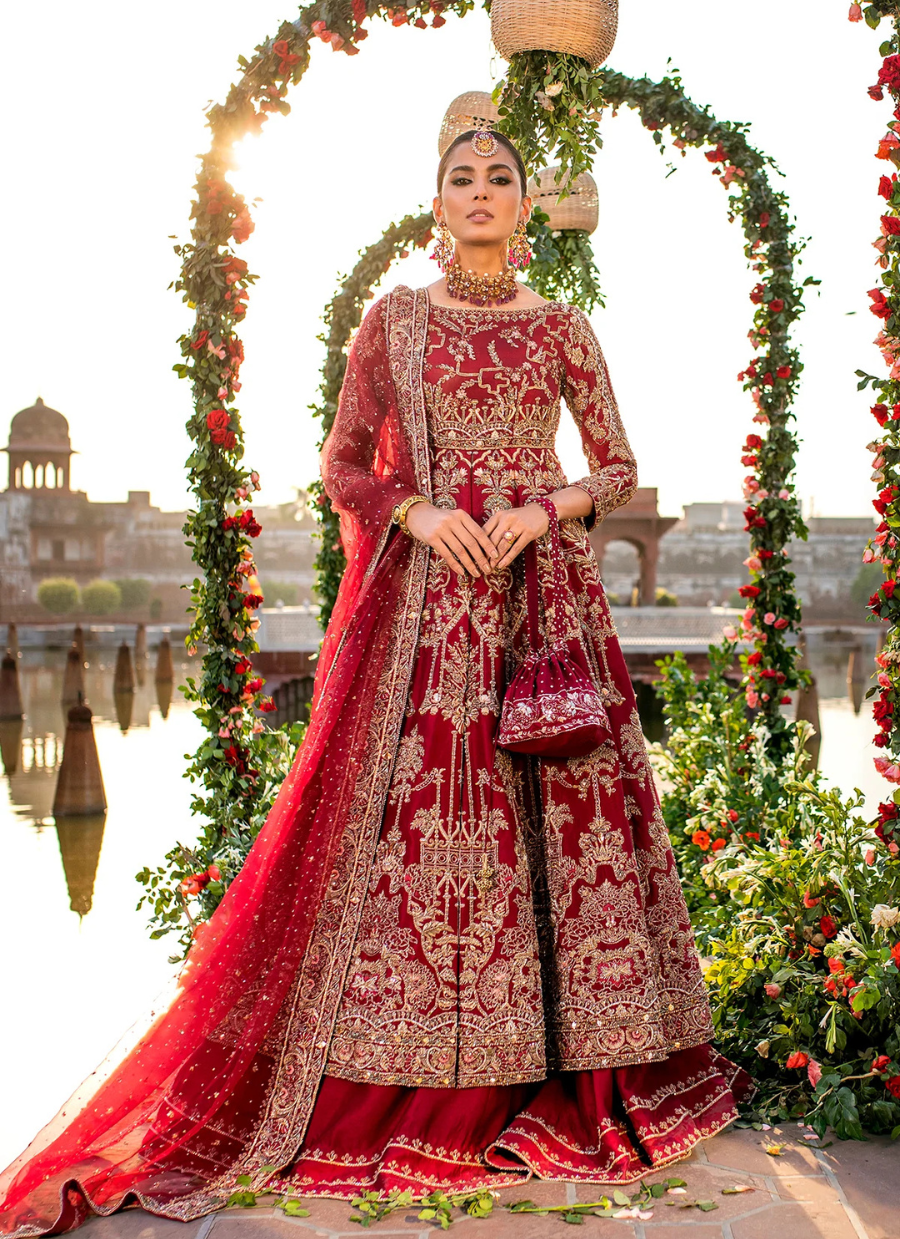16 Royal Scarlet Bridal Kalidaar