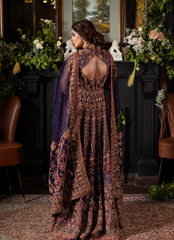 19 Royal Irish Purple Gown Lehenga with Dupatta
