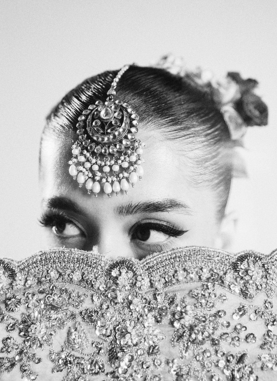 16 Dusty Rose Heavily Embellished Kalidaar with Flared Sleeves