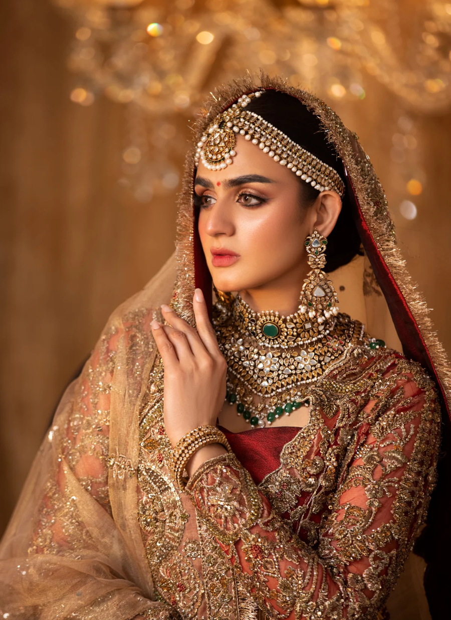 19 Regal Red and Gold Heavily Embellished Bridal Lehenga